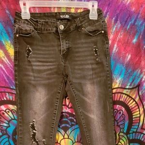 Womens distressed cropped Jean's